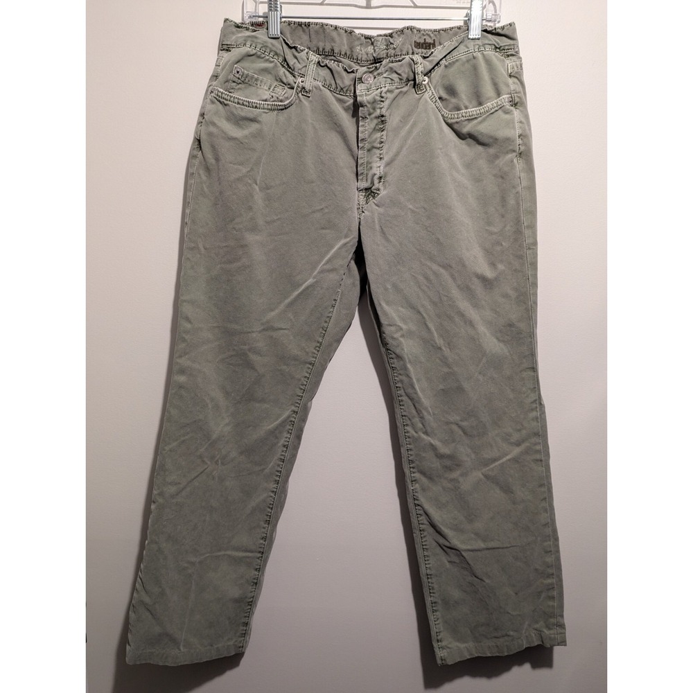 7 For All Mankind Green Straight Leg Regular Cotton Jeans Men's Size 36 USA
